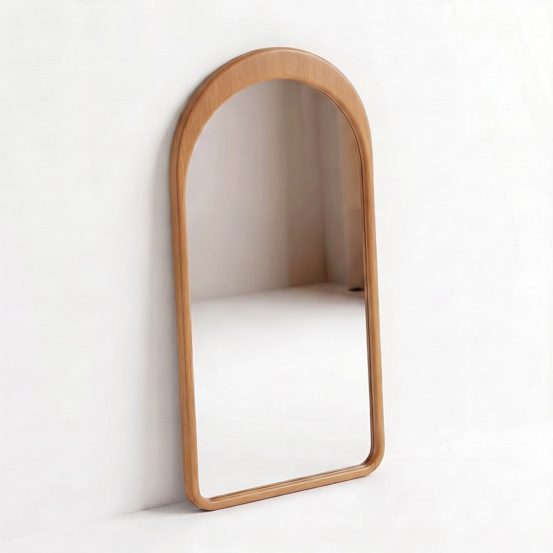 ESPEJO DECORATIVO EN ARCO DE CUERPO ENTERO GAIA DE MADERA COLOR ROBLE 200X100 CM - 2
