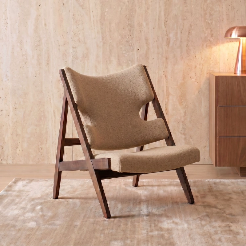 SITIAL DE MADERA SHERPA ARENA POLTRONA DISEÑO ESTILO JAPANDI NORDICO - 7