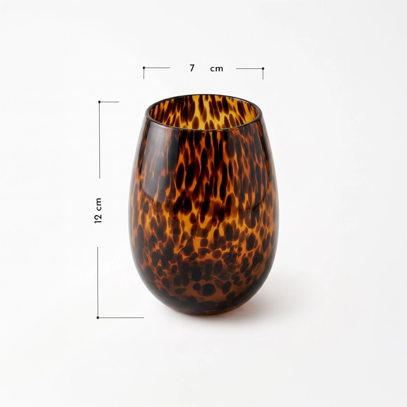 SET DECORATIVA DE 4 VASOS DE VIDRIO CAREY - 3