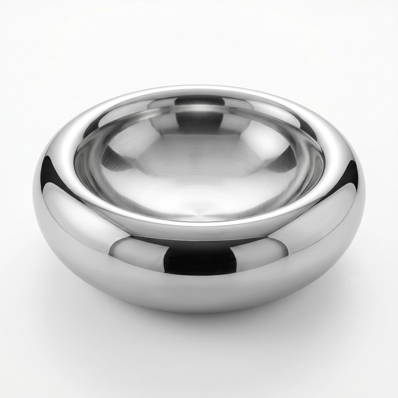BOWL DE ACERO INOXIDABLE PLATEADO - 2