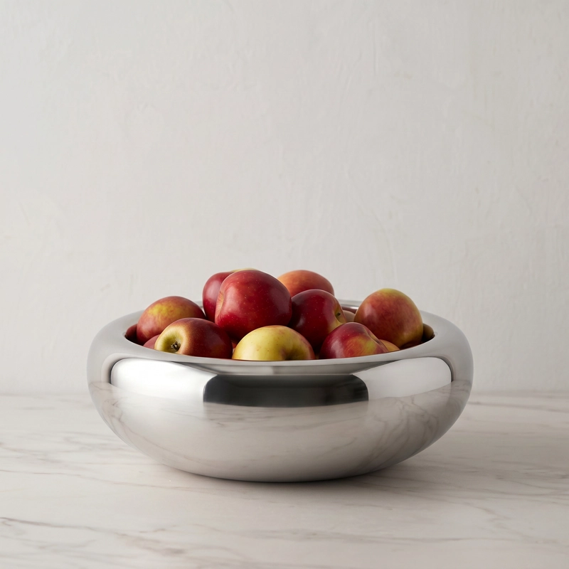 BOWL DE ACERO INOXIDABLE PLATEADO - 8