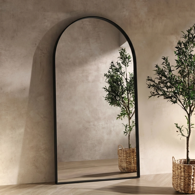 ESPEJO ARCO INDUSTRIAL NEGRO XL 190X110CM - 1