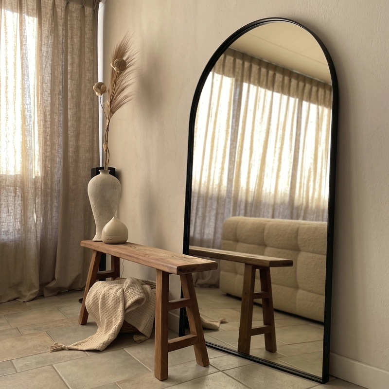 ESPEJO ARCO INDUSTRIAL NEGRO XL 190X110CM - 7