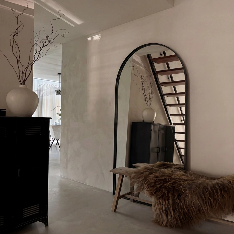 ESPEJO ARCO INDUSTRIAL NEGRO XL 190X110CM - 8