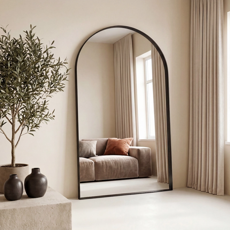 ESPEJO ARCO INDUSTRIAL NEGRO XL 190X110CM - 9
