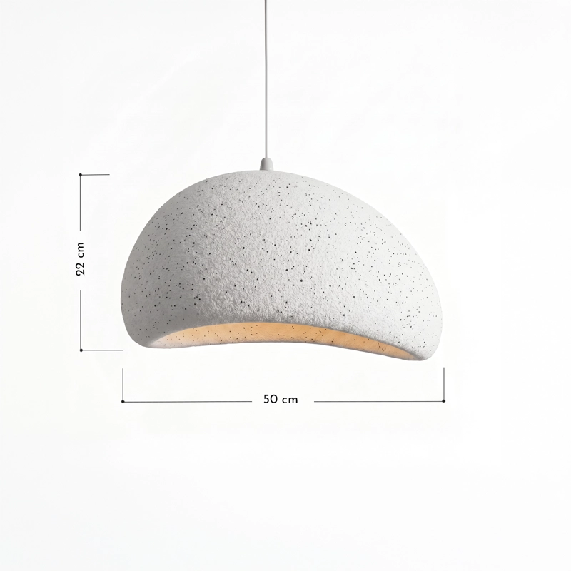 LAMPARA DE TECHO WABI SABI GRIS GRANITO LUNAR DE 50 CM - 3