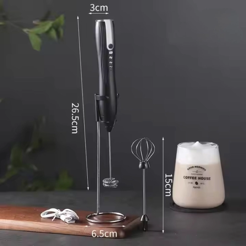 ESPUMADOR BATIDOR DE LECHE Y CAFE  INALAMBRICO CON SOPORTE - 6