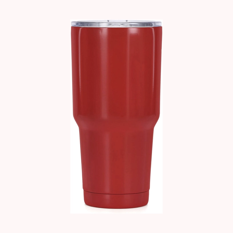 VASO TE RMICO DE ACERO INOXIDABLE 900 ML COLOR ROJO - 3