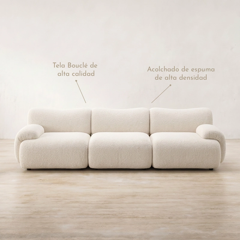 SOFA DE 3 CUERPOS DUNE BEIGE - 4