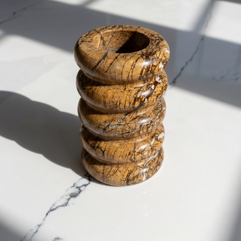 FLORERO DE MARMOL EMPERADOR PEQUEÑO - 8