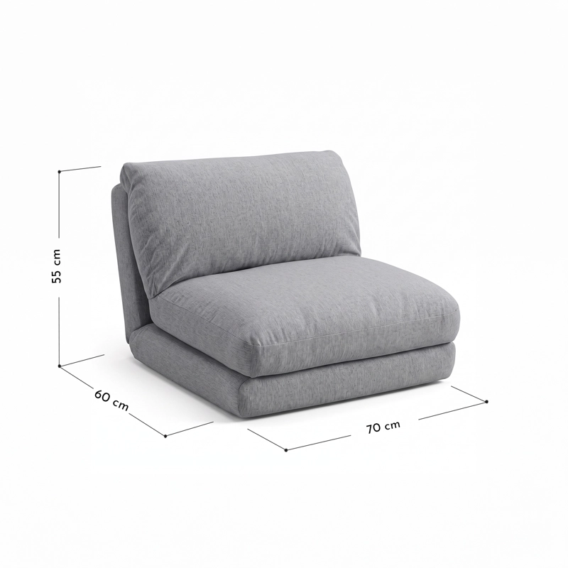 SOFA CAMA PLEGABLE GRIS - 3