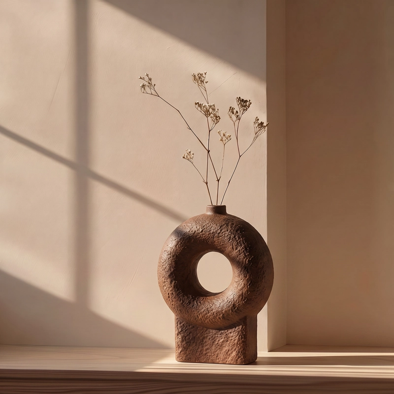 JARRON DECORATIVO FLORERO COFFEE ESTILO NORDICO JAPANDI MINIMALISTA - 6