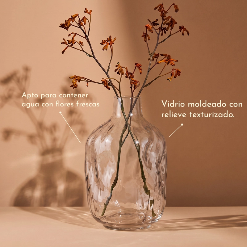 FLORERO WAVY TAMAÑO L ESTILO ORGANIC MODERN AESTHETIC NORDICO MINIMALISTA - 4