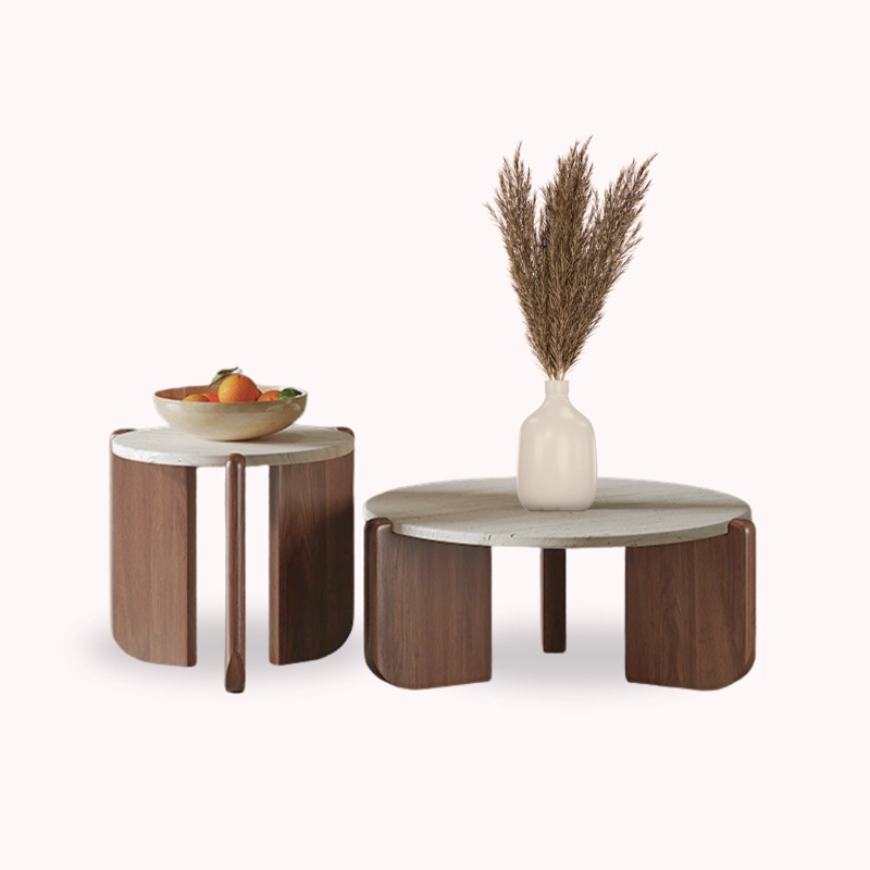 MESA DE CENTRO TERRA COLOR NUEZ DOBLE - 1