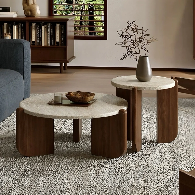 MESA DE CENTRO TERRA COLOR NUEZ DOBLE - 7