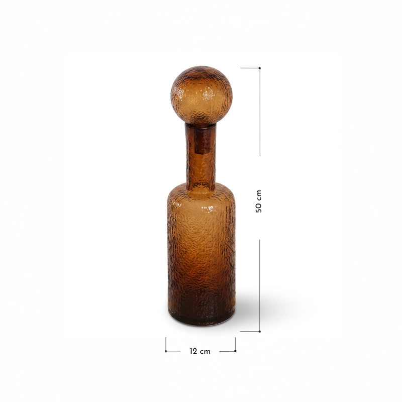 BOTELLA FLORERO DE VIDRIO AMBAR FORMATO 50 CM - 3