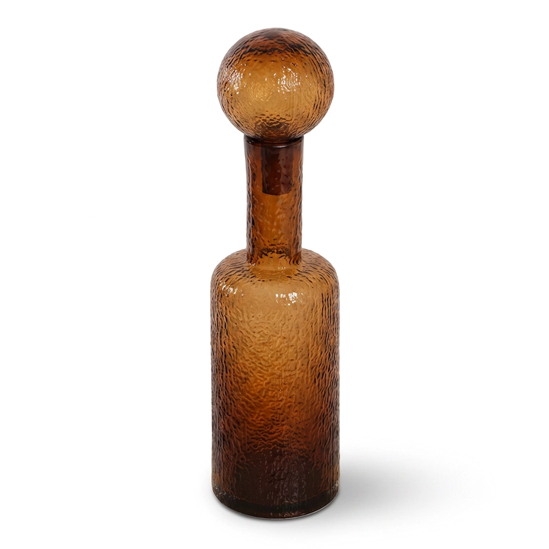 BOTELLA FLORERO DE VIDRIO AMBAR FORMATO 50 CM - 4