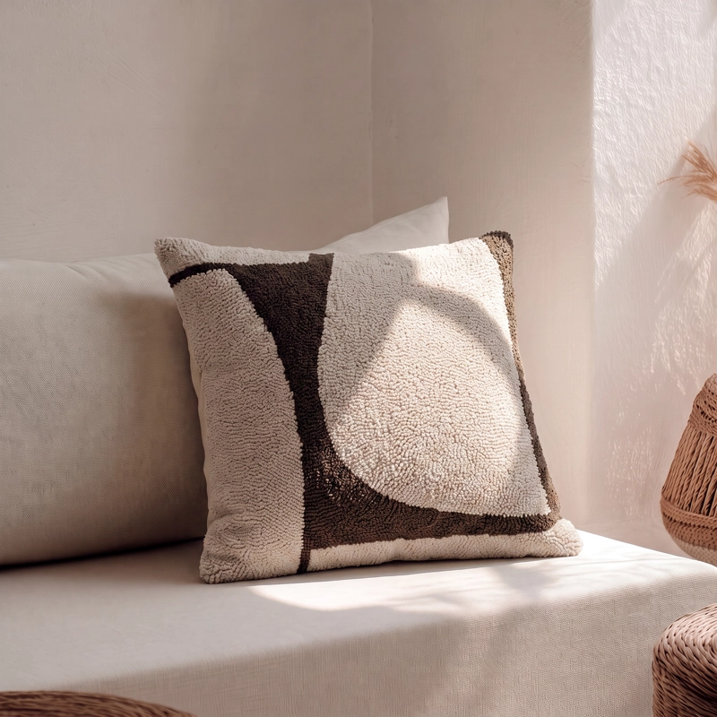 COJIN DECORATIVO CUADRADO TEXTURIZADO MOKA 45X45 CM - 5