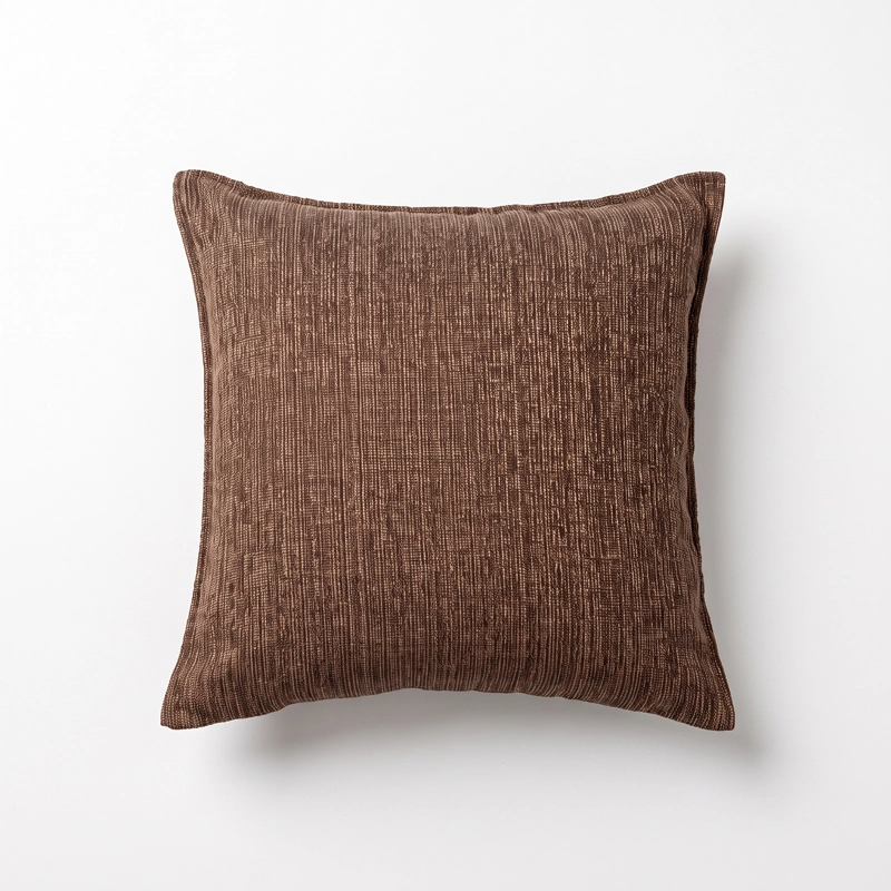 COJIN DECORATIVO TEXTURIZADO JACQUARD CAFE  PARA SALON - 2