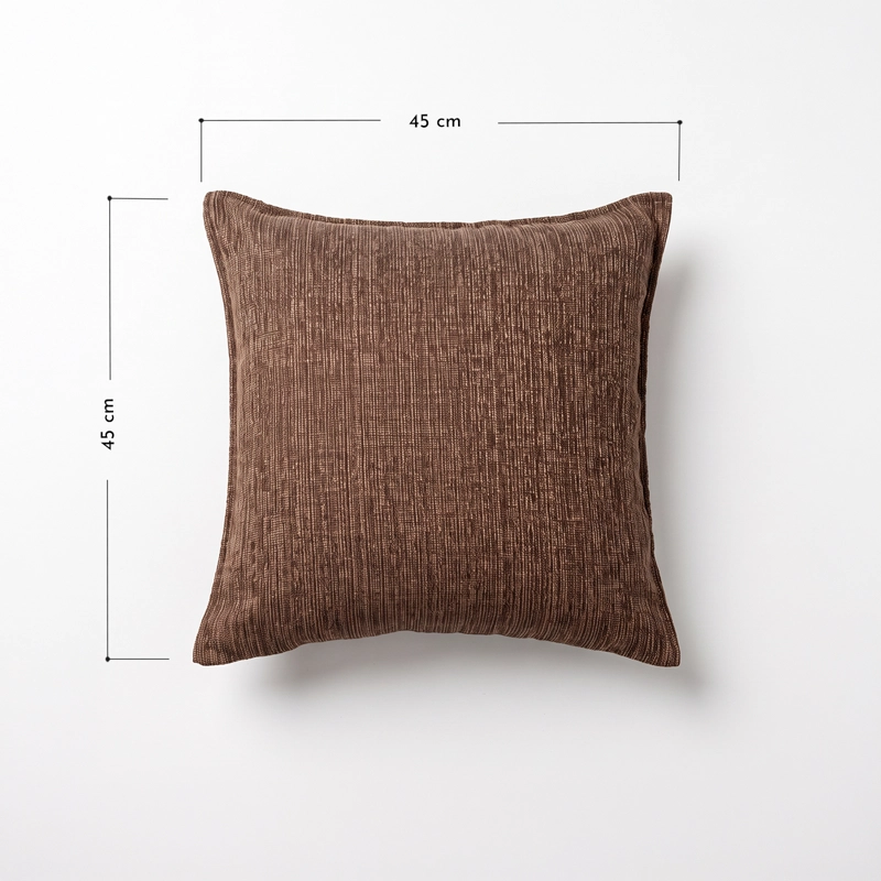 COJIN DECORATIVO TEXTURIZADO JACQUARD CAFE  PARA SALON - 3