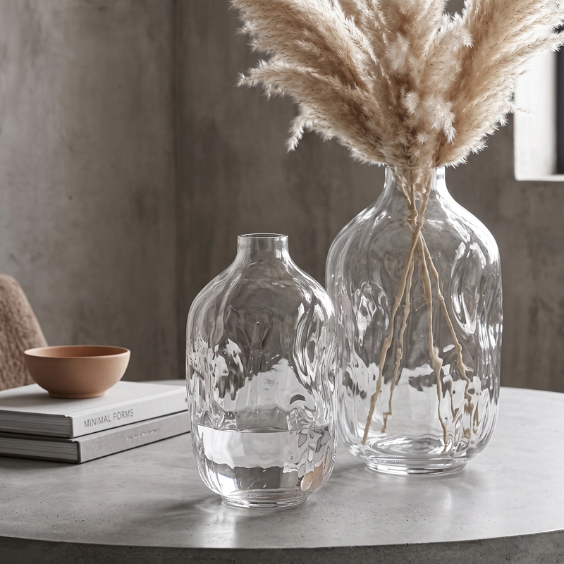 SET DE 2 FLOREROS DECORATIVOS CON MARCO WAVY TAMAÑOS M Y L PARA LIVING - 6