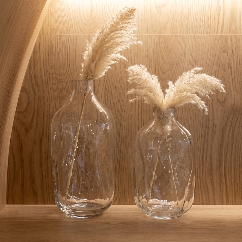 SET DE 2 FLOREROS DECORATIVOS CON MARCO WAVY TAMAÑOS M Y L PARA LIVING - 7