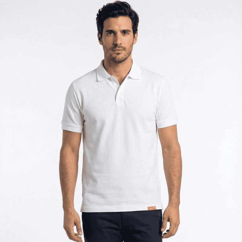 POLERA PIQUE  MANGA CORTA PREMIUM 60/40 IDEAL PARA BORDAR - 1
