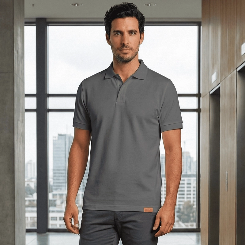POLERA PIQUE  MANGA CORTA PREMIUM 60/40 IDEAL PARA BORDAR - 7