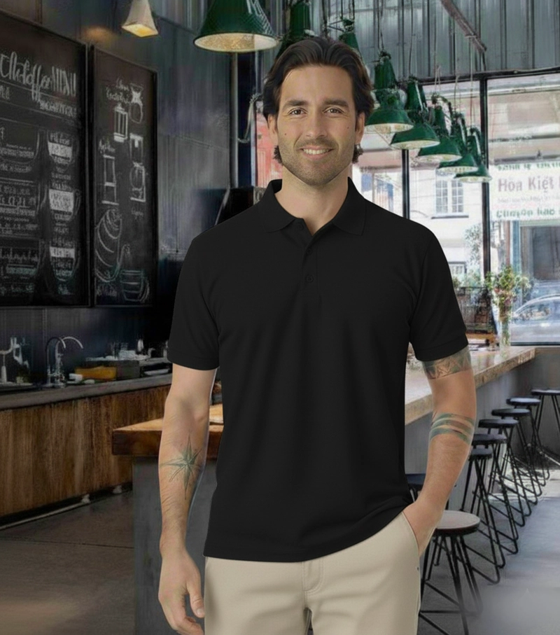 POLERA PIQUE  MANGA CORTA PREMIUM 60/40 IDEAL PARA BORDAR - 6