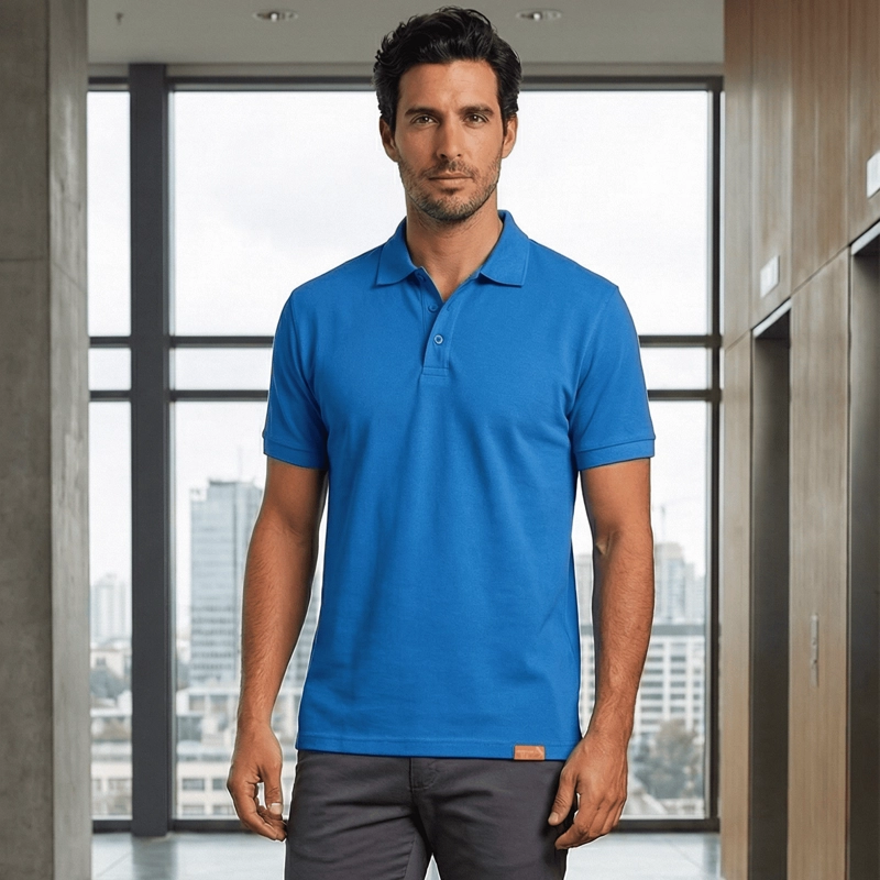 POLERA PIQUE  MANGA CORTA PREMIUM 60/40 IDEAL PARA BORDAR - 8