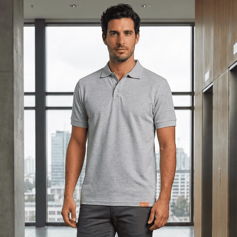 POLERA PIQUE  MANGA CORTA PREMIUM 60/40 IDEAL PARA BORDAR - 9