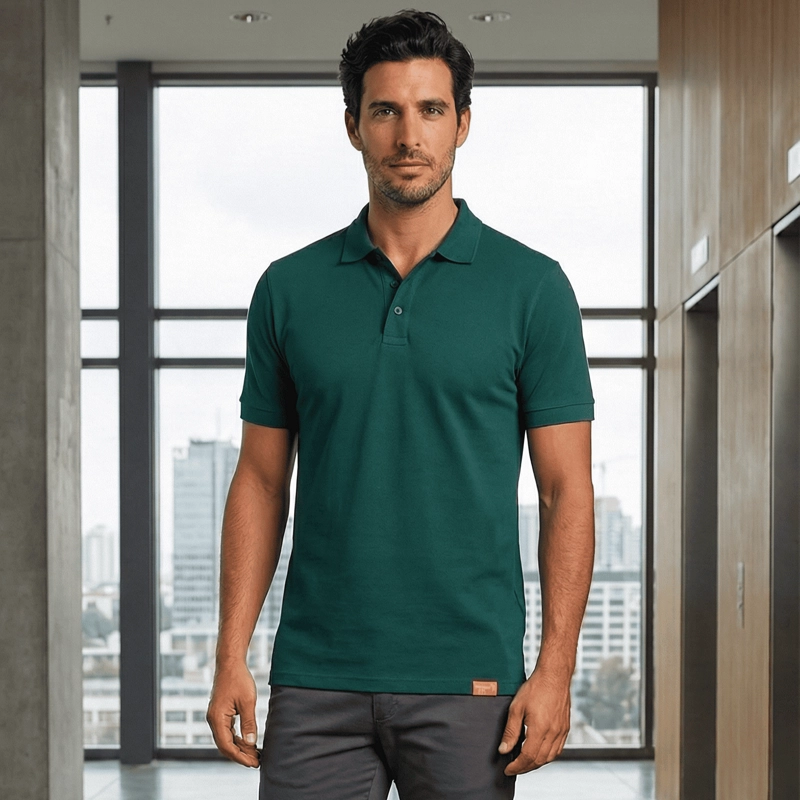 POLERA PIQUE  MANGA CORTA PREMIUM 60/40 IDEAL PARA BORDAR - 7