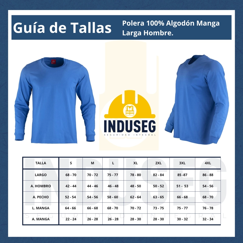 Polera Algodón Manga Larga Cuello Redondo UV Antipilling - 7