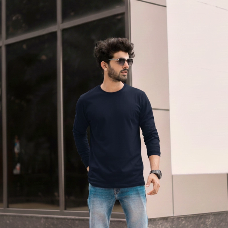 Polera Algodón Manga Larga Cuello Redondo UV Antipilling - 8