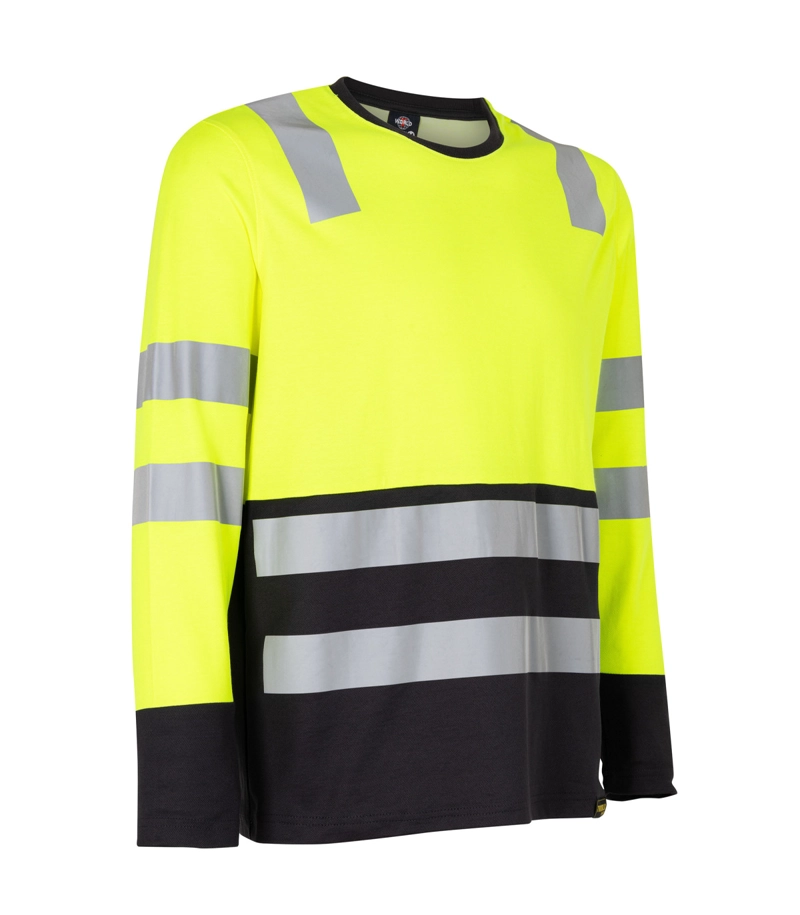 Polera alta Visibilidad Bicolor Reflectante ML Cuello Redondo - 2