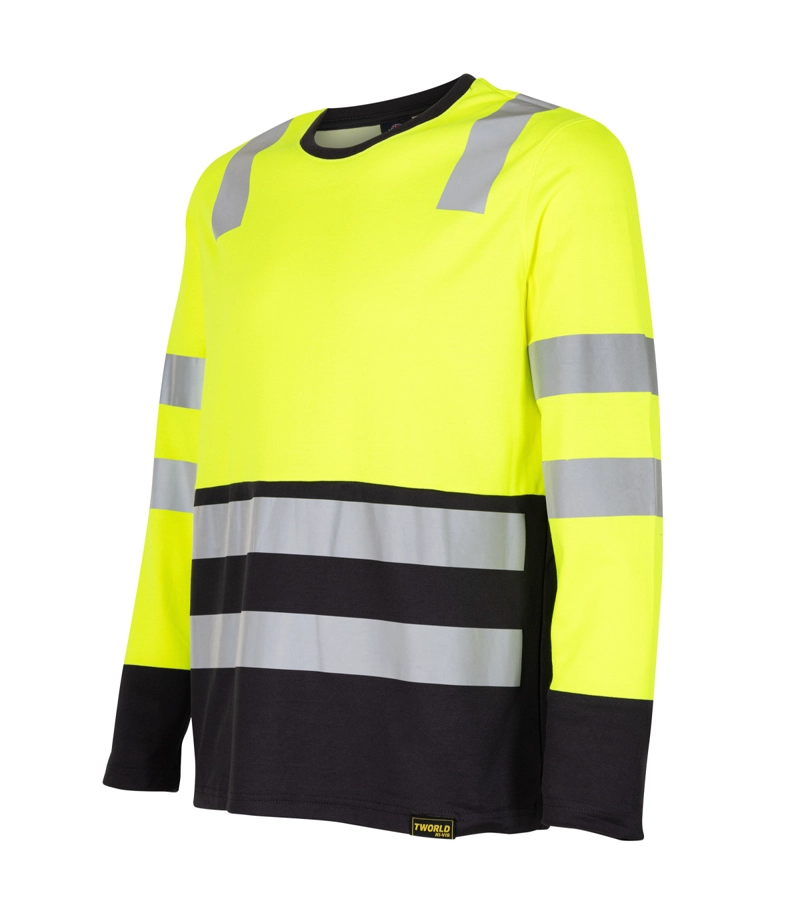 Polera alta Visibilidad Bicolor Reflectante ML Cuello Redondo - 3