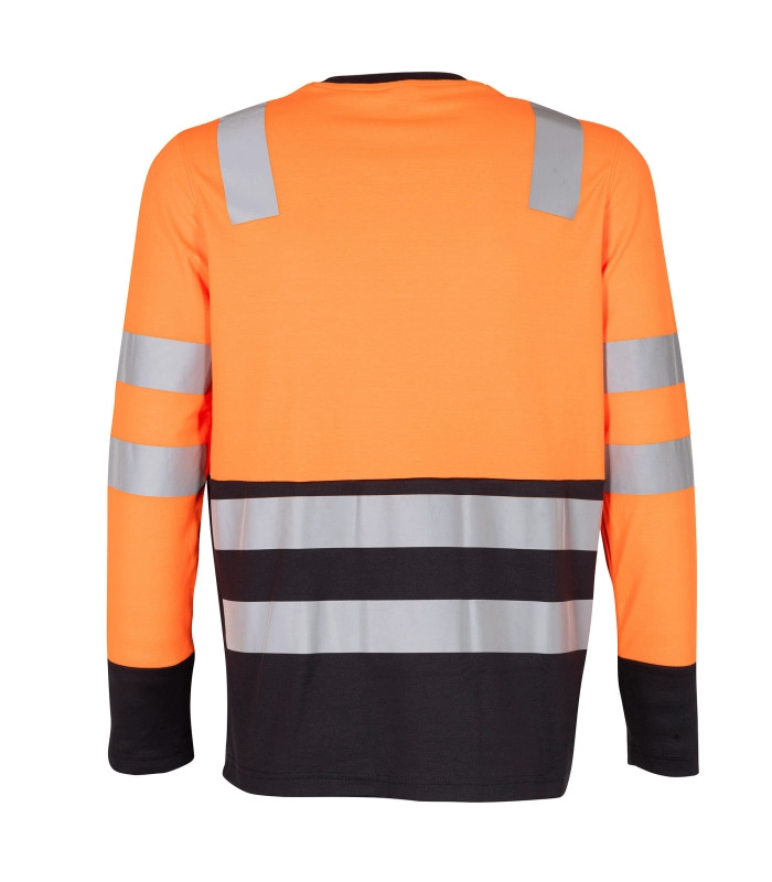 Polera alta Visibilidad Bicolor Reflectante ML Cuello Redondo - 4