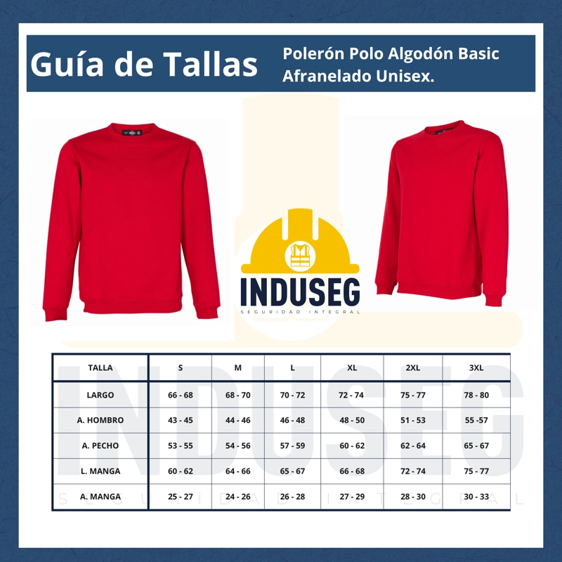 Polerón Unisex Algodón Afranelado Básico Antipilling - 5