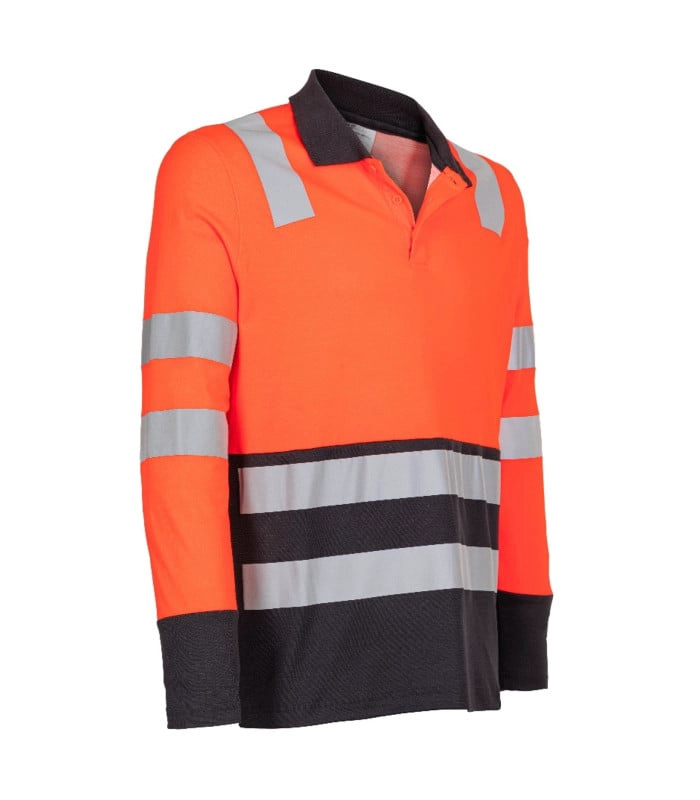 Polera Polo Alta Visibilidad M/L Hombre Cinta Reflectiva UPF50+ - 2