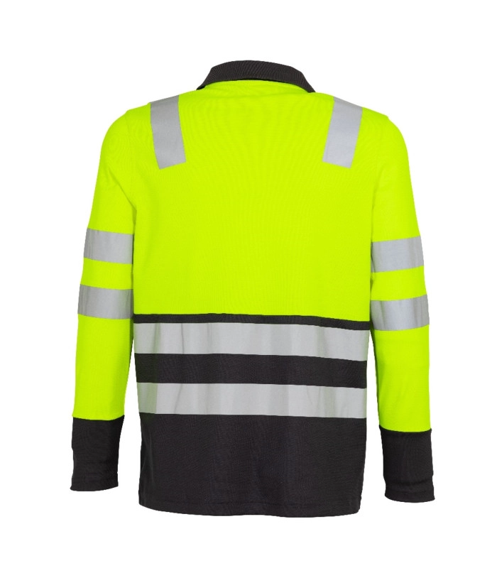 Polera Polo Alta Visibilidad M/L Hombre Cinta Reflectiva UPF50+ - 4