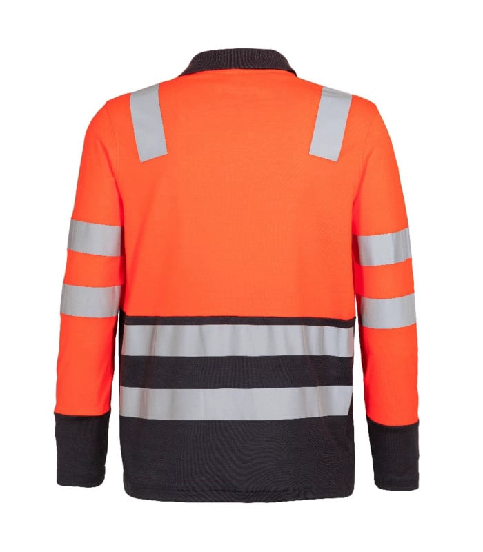 Polera Polo Alta Visibilidad M/L Hombre Cinta Reflectiva UPF50+ - 4
