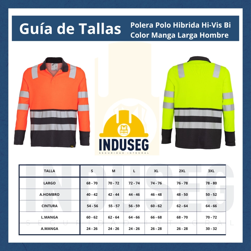 Polera Polo Alta Visibilidad M/L Hombre Cinta Reflectiva UPF50+ - 5
