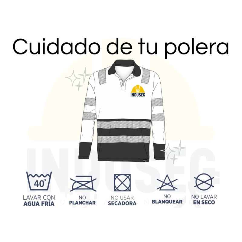 Polera Polo Alta Visibilidad M/L Hombre Cinta Reflectiva UPF50+ - 7