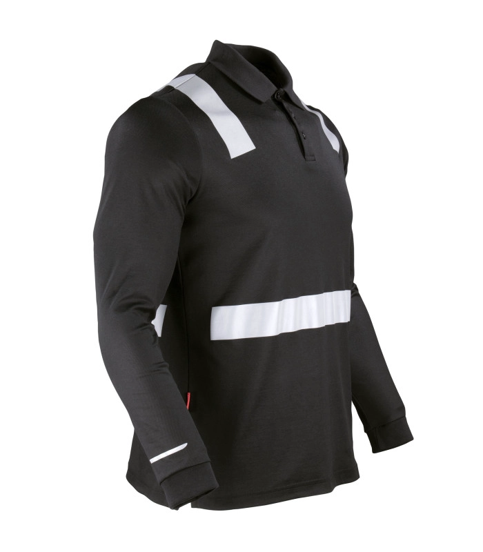 Polera Polo Manga Larga Reflectante Híbrida Cuello Piqué - 2