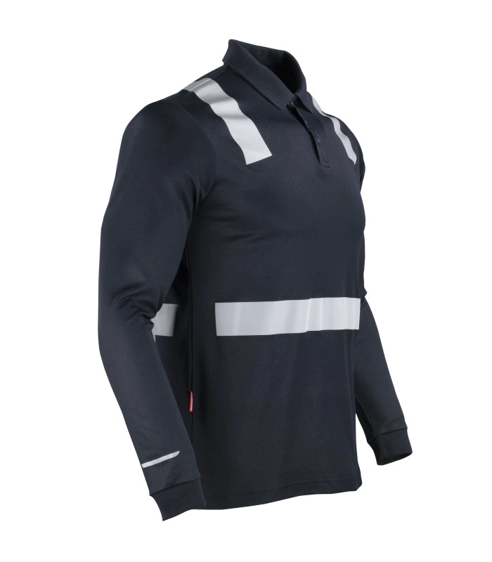 Polera Polo Manga Larga Reflectante Híbrida Cuello Piqué - 2