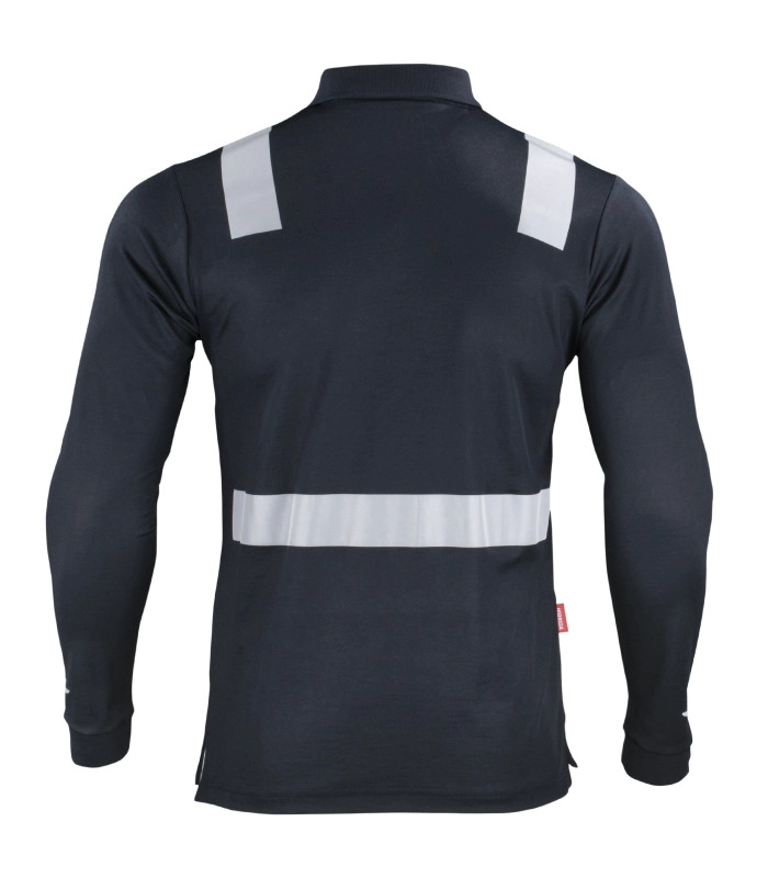 Polera Polo Manga Larga Reflectante Híbrida Cuello Piqué - 4