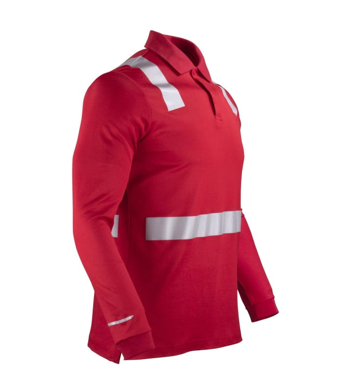 Polera Polo Manga Larga Reflectante Híbrida Cuello Piqué - 2