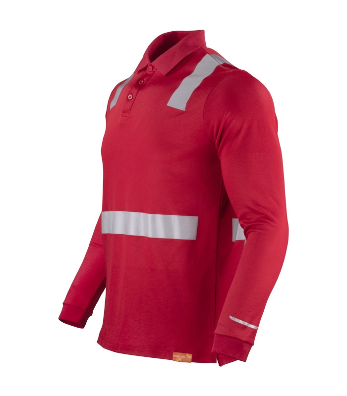 Polera Polo Manga Larga Reflectante Híbrida Cuello Piqué - 3