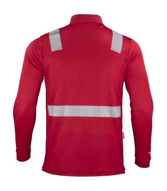 Polera Polo Manga Larga Reflectante Híbrida Cuello Piqué - 4