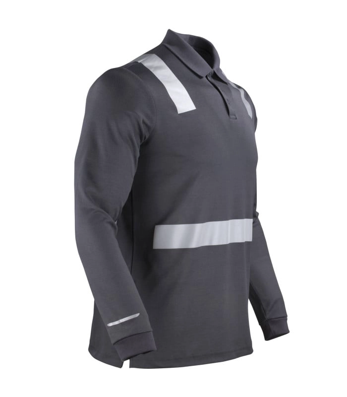 Polera Polo Manga Larga Reflectante Híbrida Cuello Piqué - 2